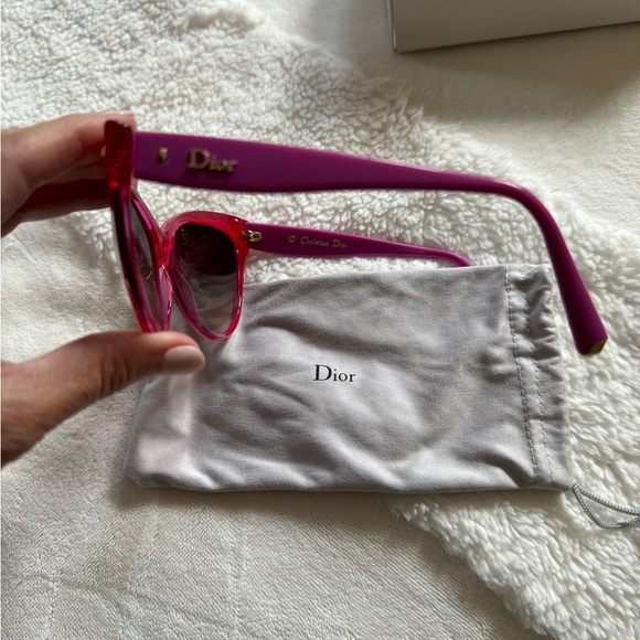 Authentic Dior Red and Pink Cat Eye Sunglasses - Picture 3 of 8